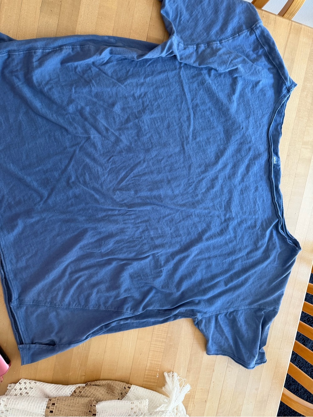 Aerie wide neck off the shoulder blue short sleeve